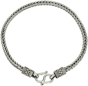 Masywna męska bransoletka ze srebra 925. Długość 21 cm, szerokość 4 mm, waga 19,50 g, zapięcie haczykowe. Luksusowy, solidny dodatek w eleganckim stylu. Idealny prezent.1.jpg