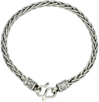 Bransoletka męska ze srebra próby 925 o długości 21 cm. Model DIA-BRA-13921-925 z ozdobnym splotem i zapięciem na haczyk. Elegancka, trwała i stylowa biżuteria dla mężczyzny z klasą – wag1.jpg