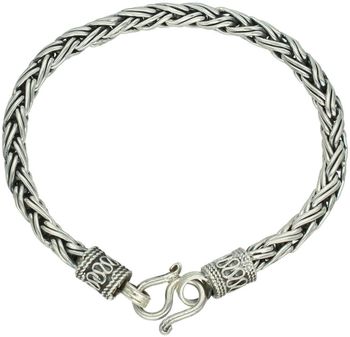 Stylowa bransoletka męska ze srebra próby 925 z plecionym splotem i zapięciem na haczyk. Model DIA-BRA-13922-925 – długość 20 cm, szerokość 5 mm, waga 26,97 g. Elegancka i solidna biżuter1.jpg
