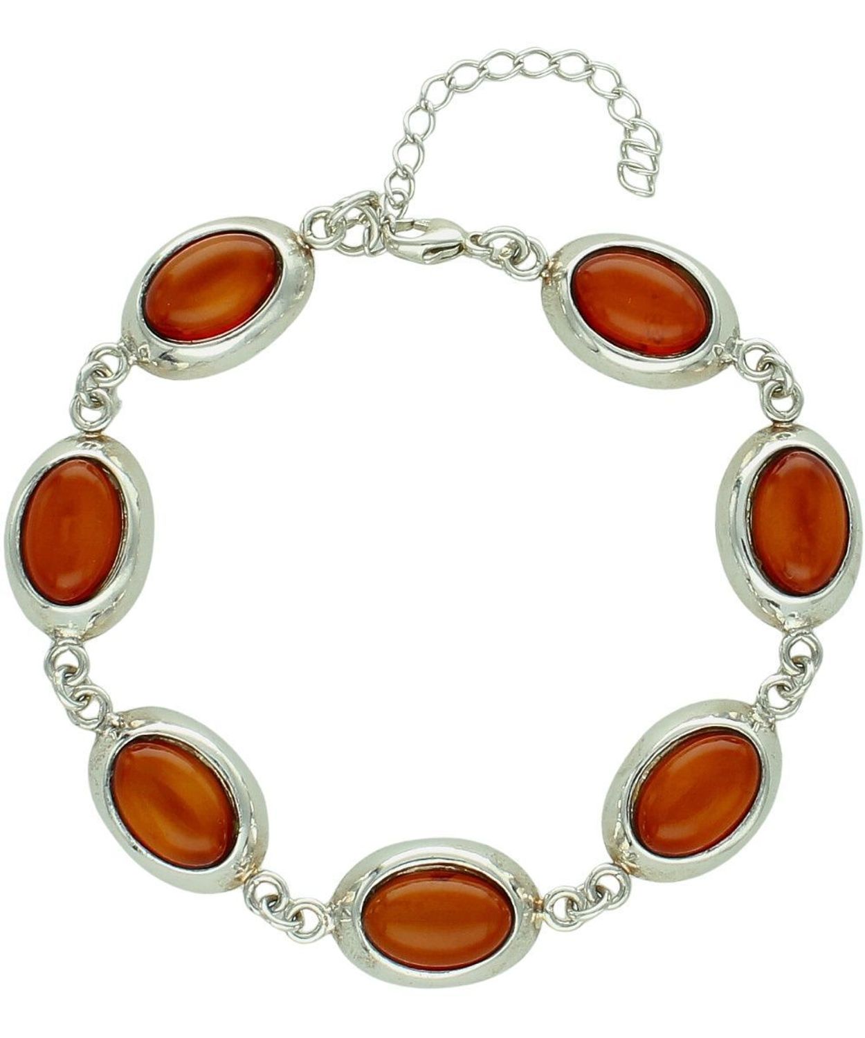 Bransoletka Srebrna 925 z Naturalnym Bursztynem Bałtyckim.jpg