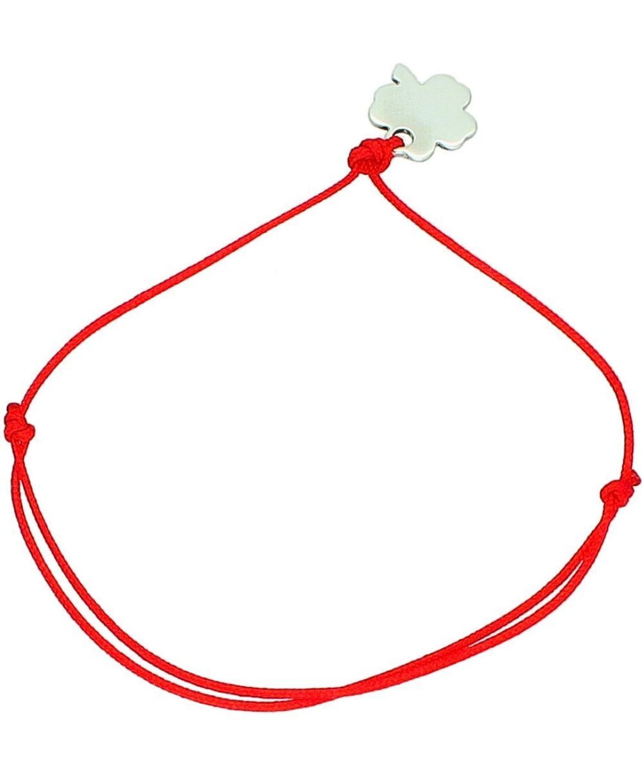 Bransoletka na czerwonym sznurku z srebrną koniczynką 925 – symbol szczęścia.jpg