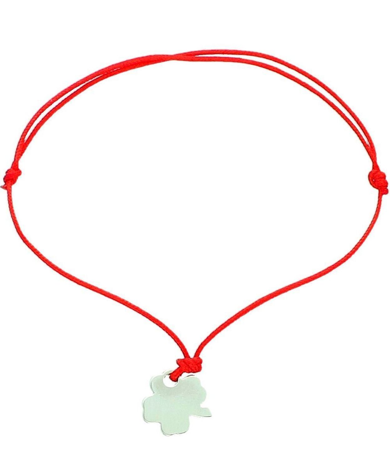 Bransoletka na czerwonym sznurku z srebrną koniczynką 925 – symbol szczęścia.jpg