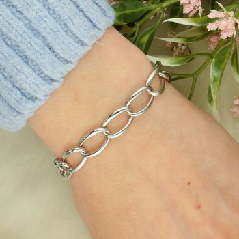 Srebrna bransoletka łańcuchowa 22 cm – regulowana, owalne ogniwa 1,1x1 cm srebro.jpg