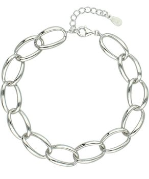 Srebrna bransoletka łańcuchowa 22 cm – regulowana, owalne ogniwa 1,1x1 cm.jpg