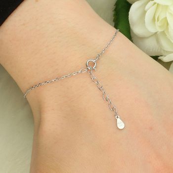 Bransoletka damska srebrna 925 z zawieszką nieskończoność 17 + 3 cm (1).jpg