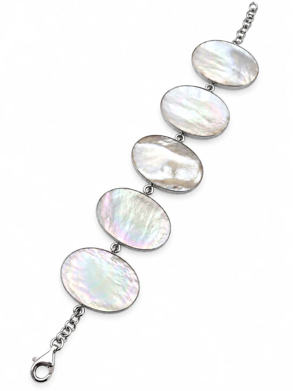Bransoletka damska srebrna próba 925 z masą perłową – elegancka bransoletka 20 cm (2).jpg