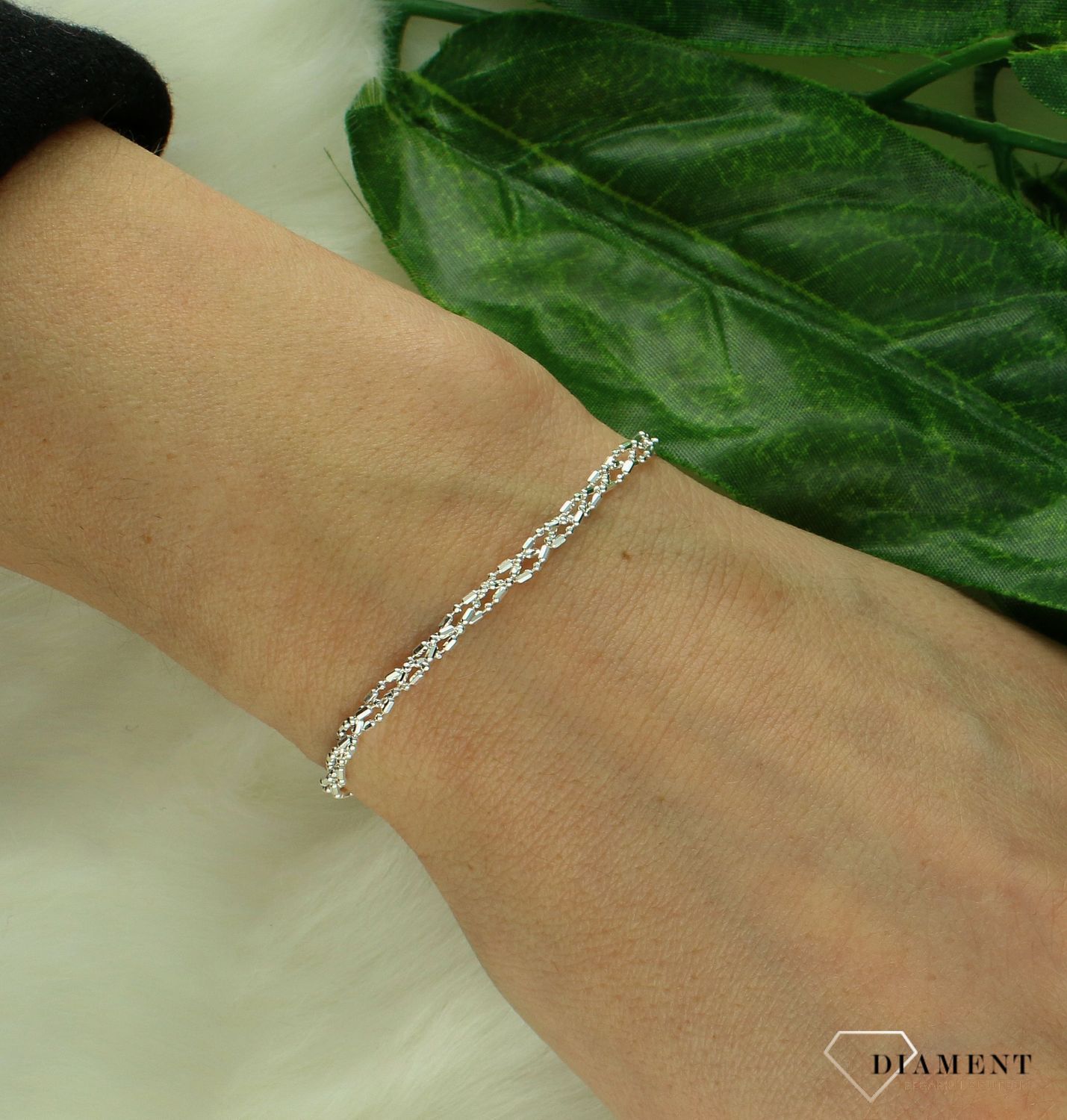 Srebrna bransoletka damska 925 ozdobny splot DIA-BRA-1585-100-925 (2).jpg