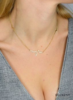 Złota bransoletka 'linia życia EKG' 585 DIA-BRA-1762-585💎 Złota bransoletka💎 Bransoletka wykonana z najwyższej jakości 14-karatowego żółtego złota próby 585  (3).JPG