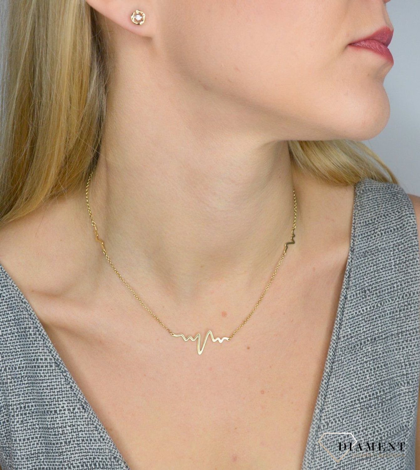 Złota bransoletka 'linia życia EKG' 585 DIA-BRA-1762-585.jpg