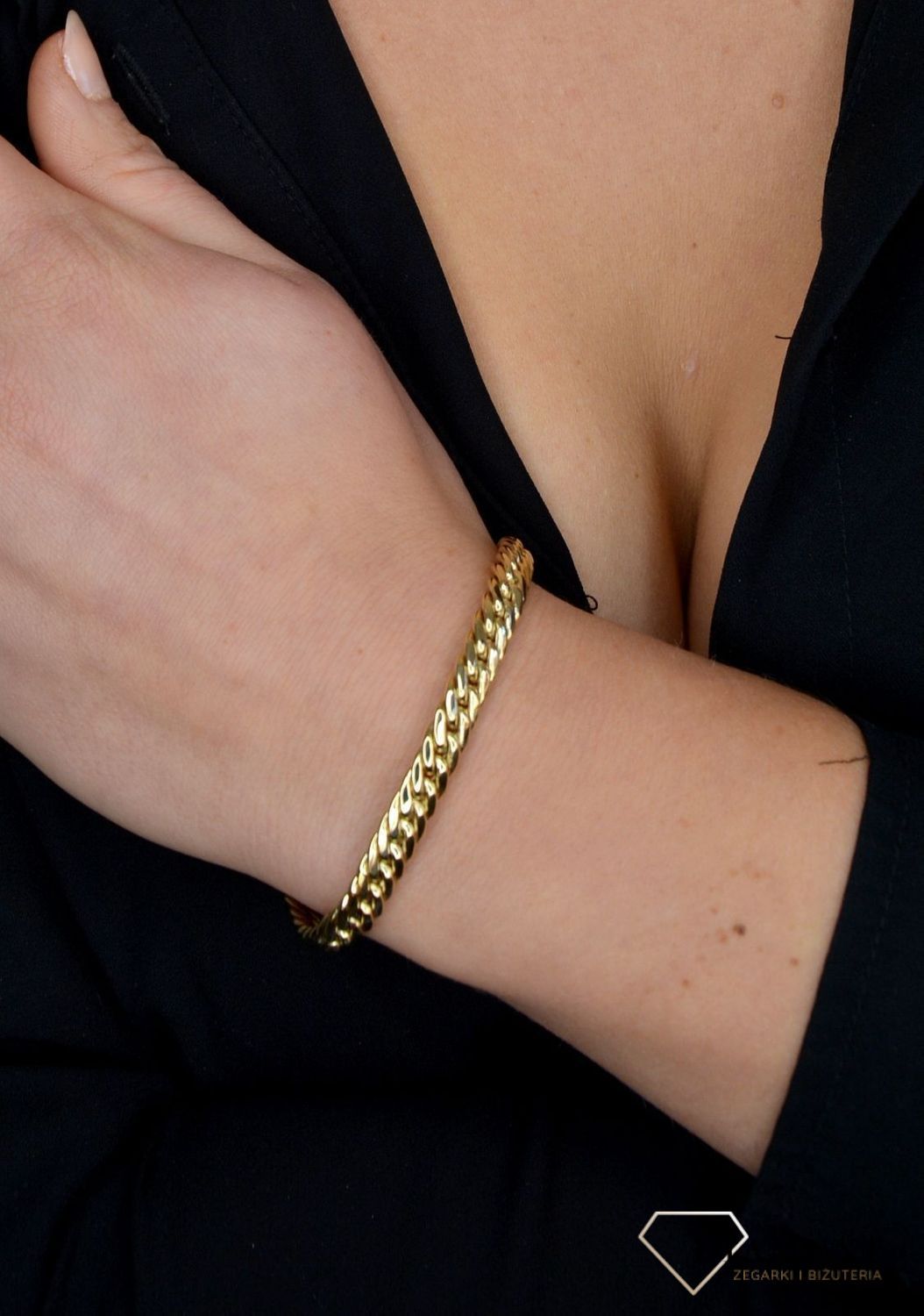 Złota bransoletka 585 pancerka 0,7 cm DIA-BRA-1764-585.jpg
