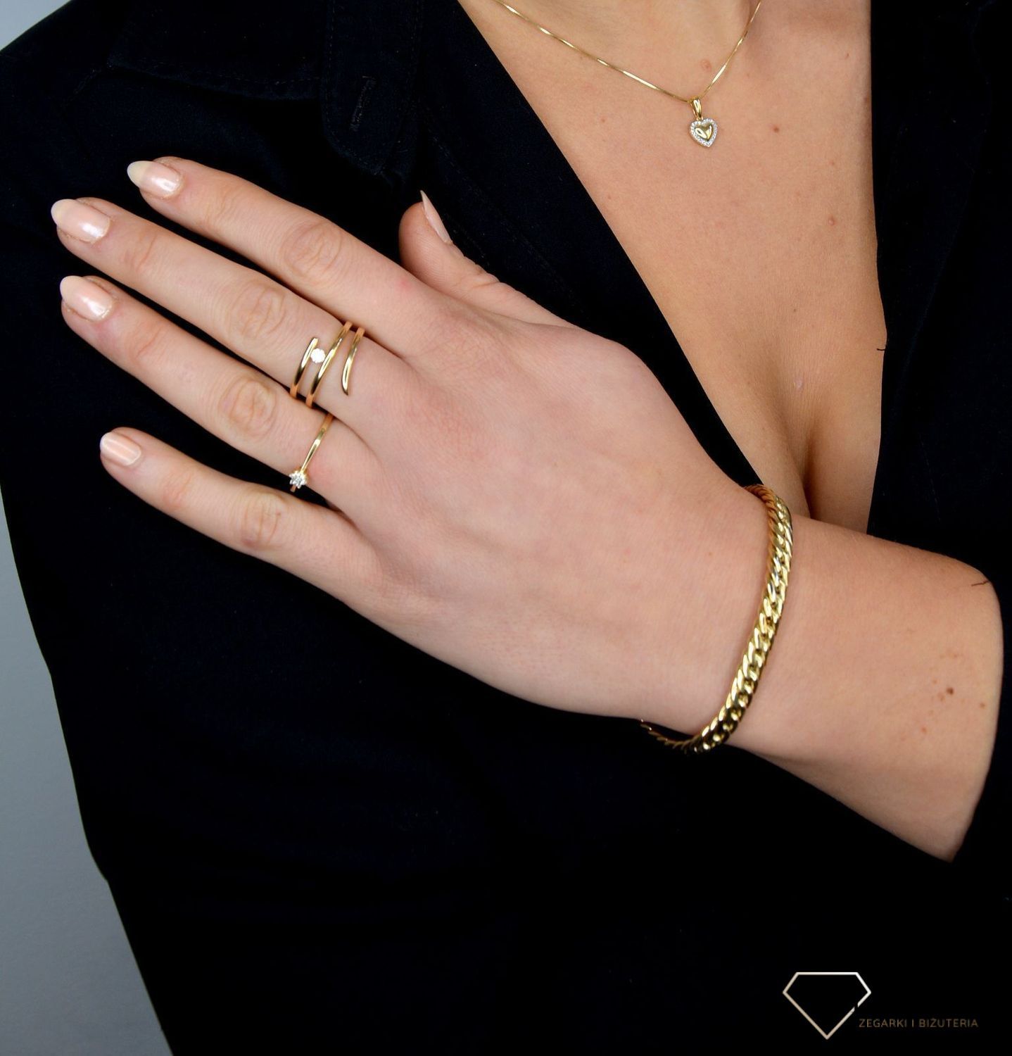 Złota bransoletka 585 pancerka 0,7 cm DIA-BRA-1764-585.jpg