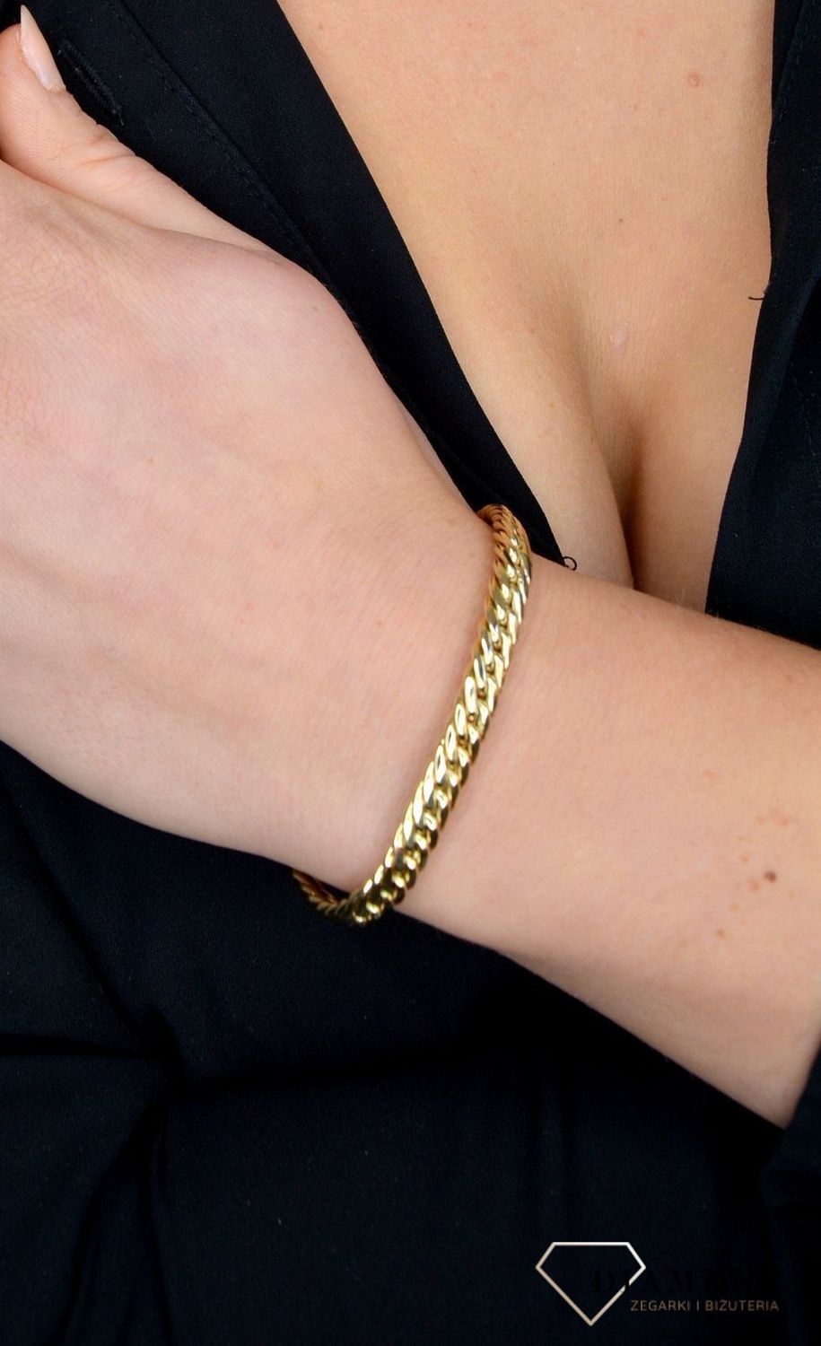 Złota bransoletka 585 pancerka 0,7 cm DIA-BRA-1764-585.jpg