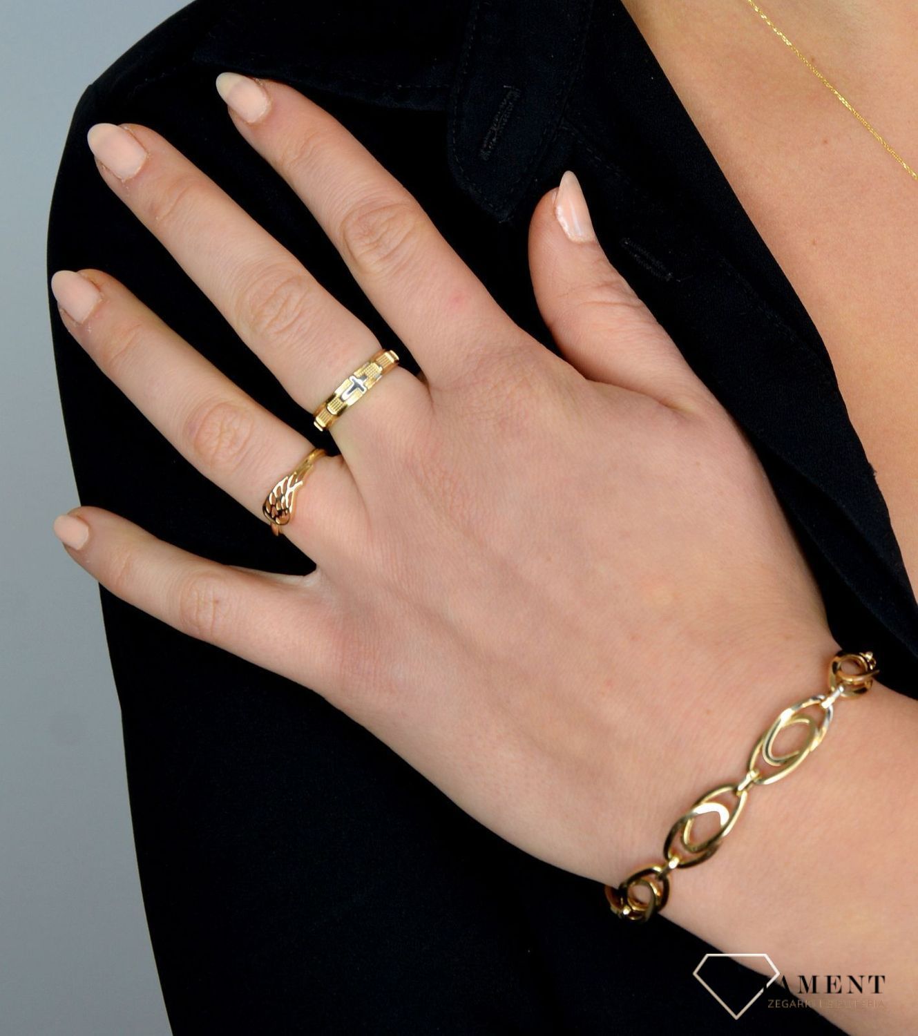 Złota bransoletka 585 duże ogniwka DIA-BRA-1766-585.jpg