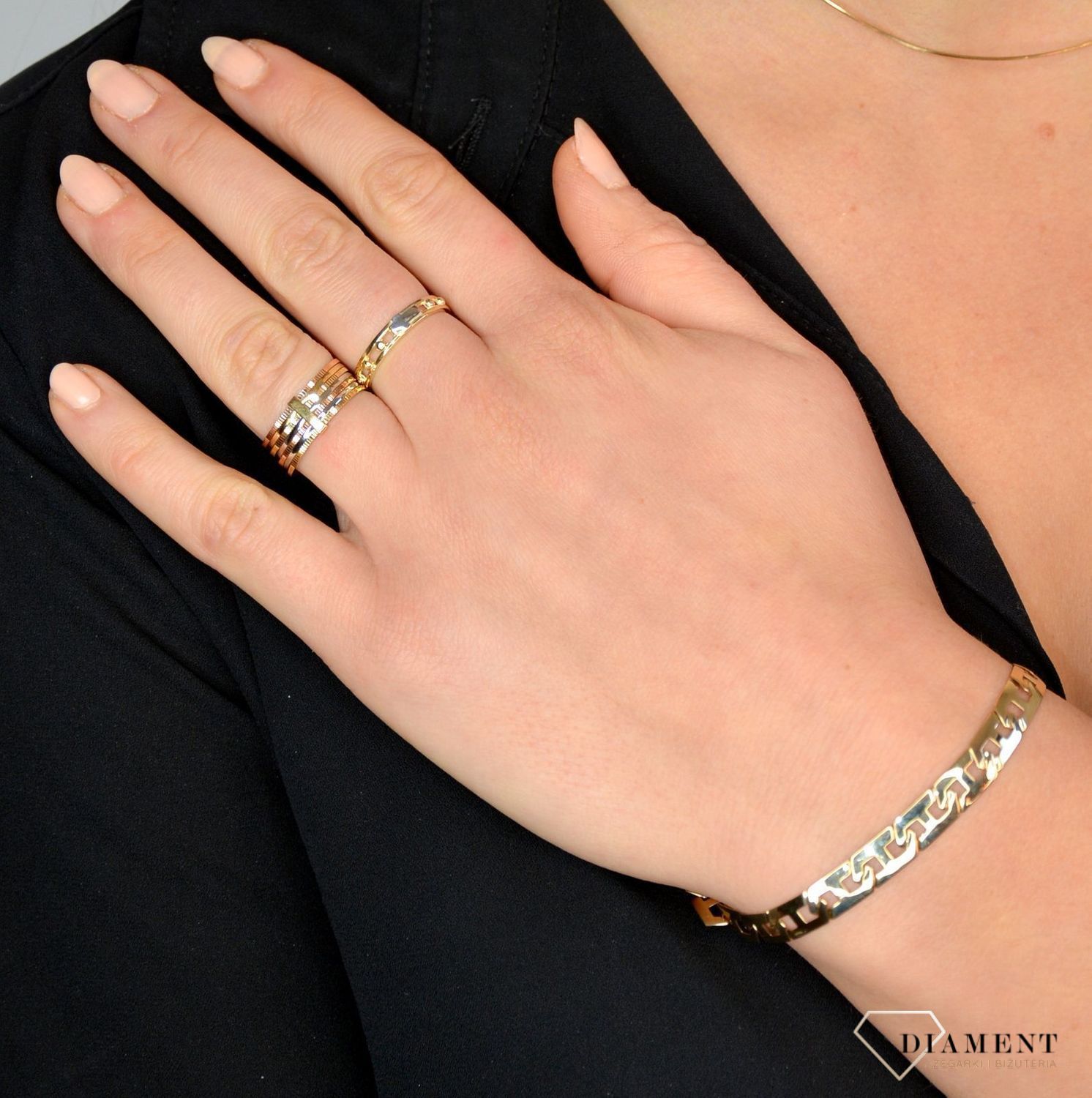 Złota bransoletka 585 duże ogniwka DIA-BRA-1768-585.jpg