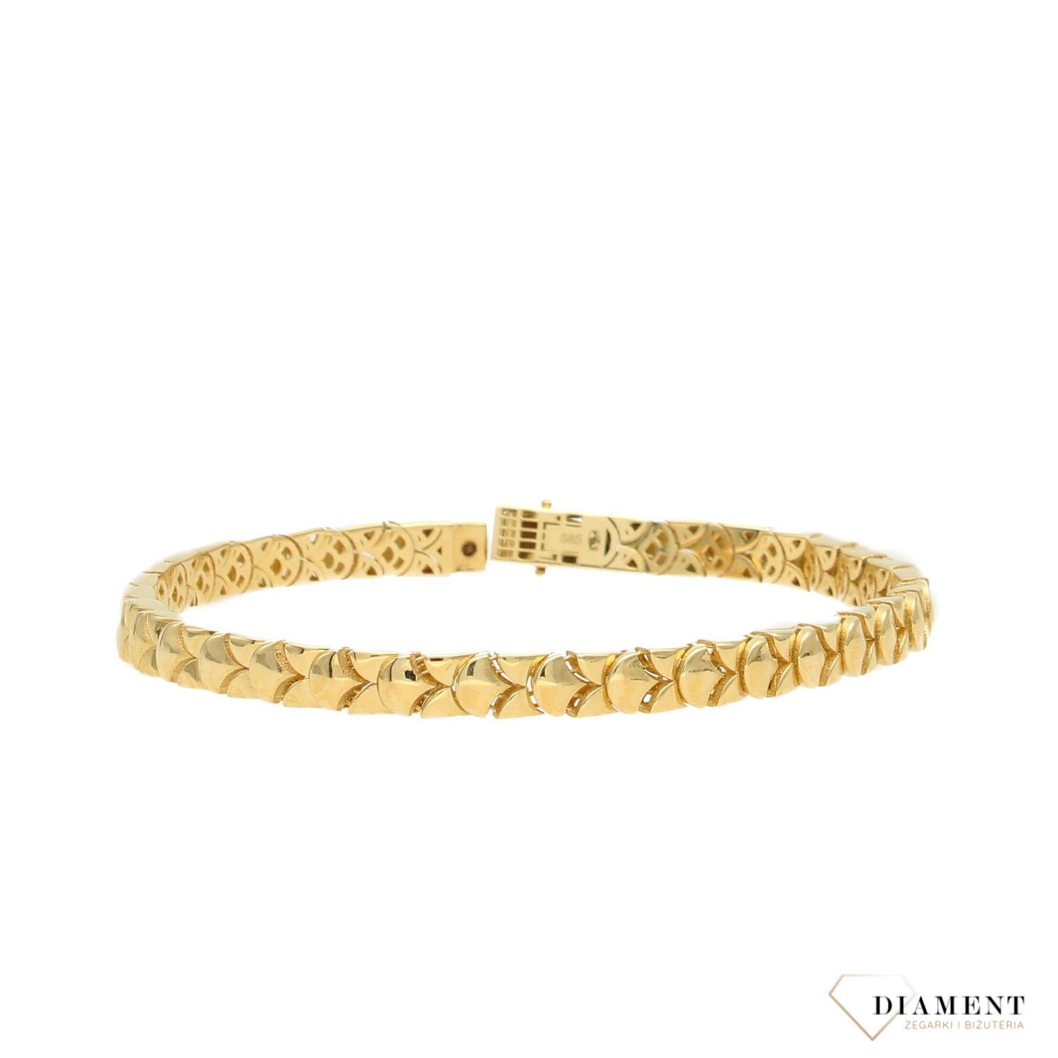 Złota bransoletka 585 'Migoczące szczęście' DIA-BRA-1769-585.jpg