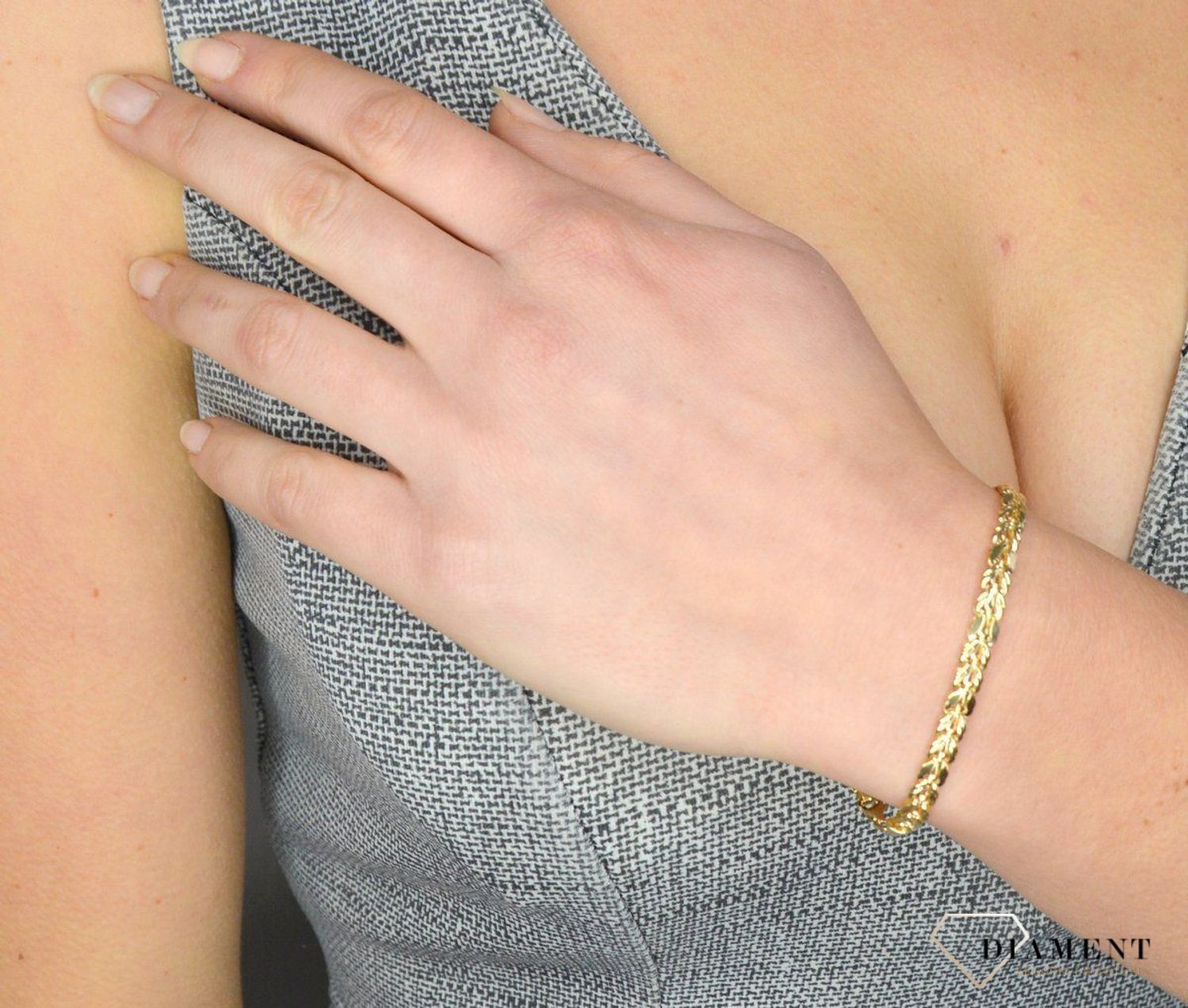 Bransoletka złota 'dotyk piękna' 585 DIA-BRA-1770-585.jpg