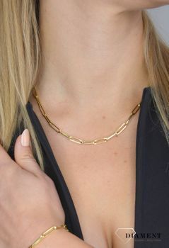Złota bransoletka 585 'Bransoletka gwiazd' to biżuteria w najnowszym stylu blogerek. Duże złote łańcuchy oplatające ręce to hit DIA-BRA-205310-585✓Złote Bransoletki Damskie (1).JPG