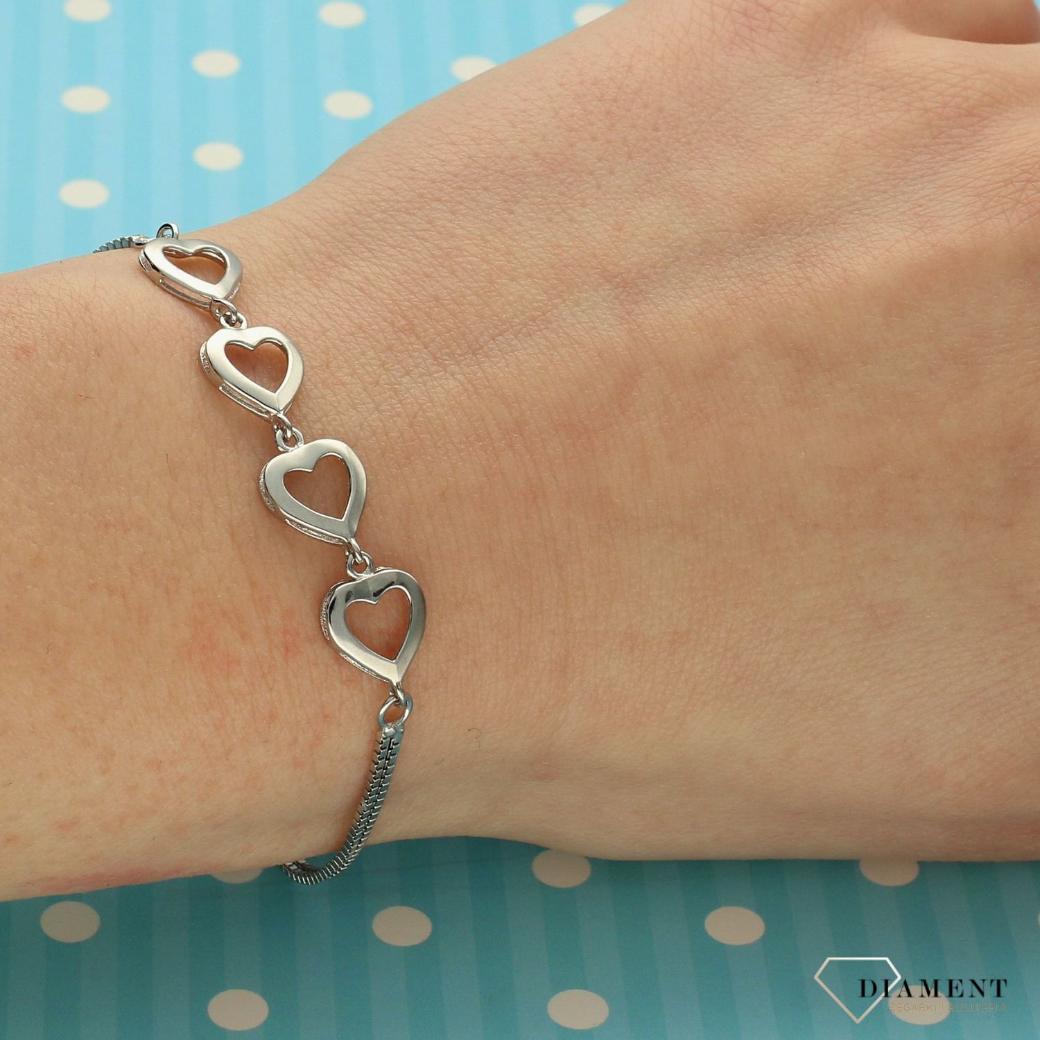 Bransoletka srebrna z serduszkami DIA-BRA-2056-925 (1).jpg