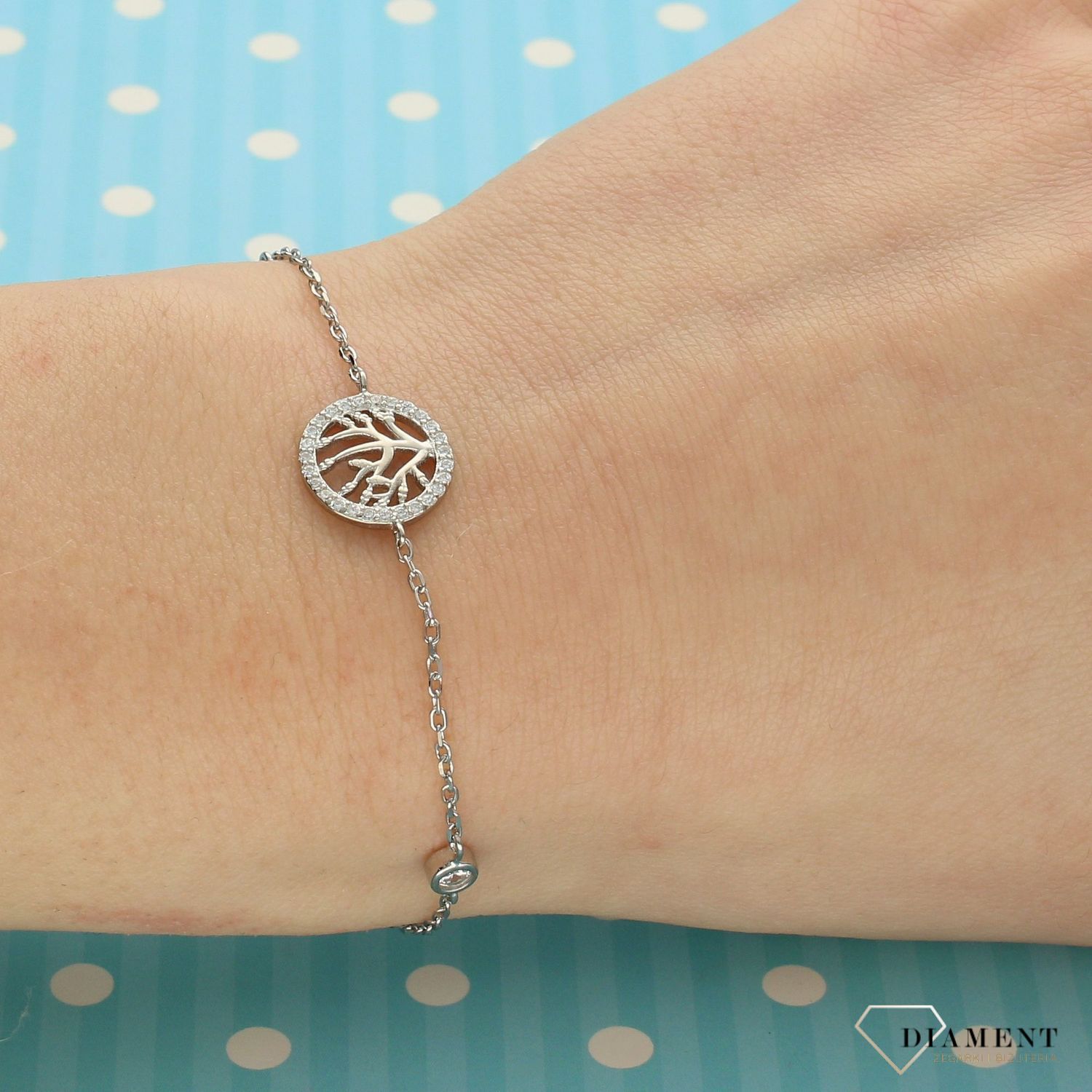 Srebrna bransoletka drzewko szczęścia DIA-BRA-2057-925 (1).jpg