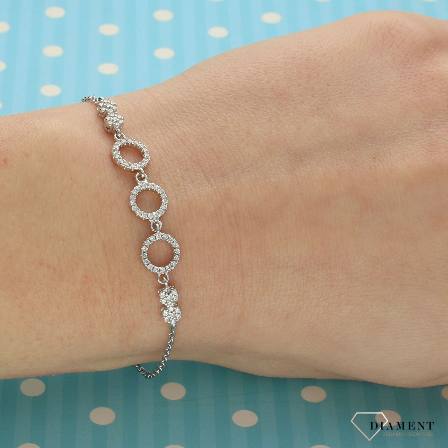 Bransoletka srebrna z cyrkoniami DIA-BRA-2063-925.jpg