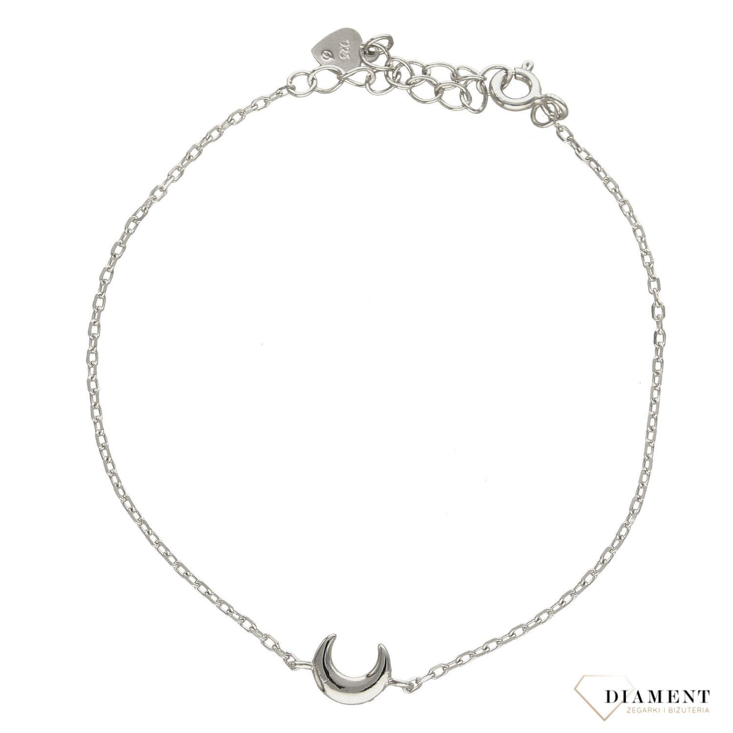 Delikatna bransoletka srebrna z księżycem DIA-BRA-2069-925 (1).jpg