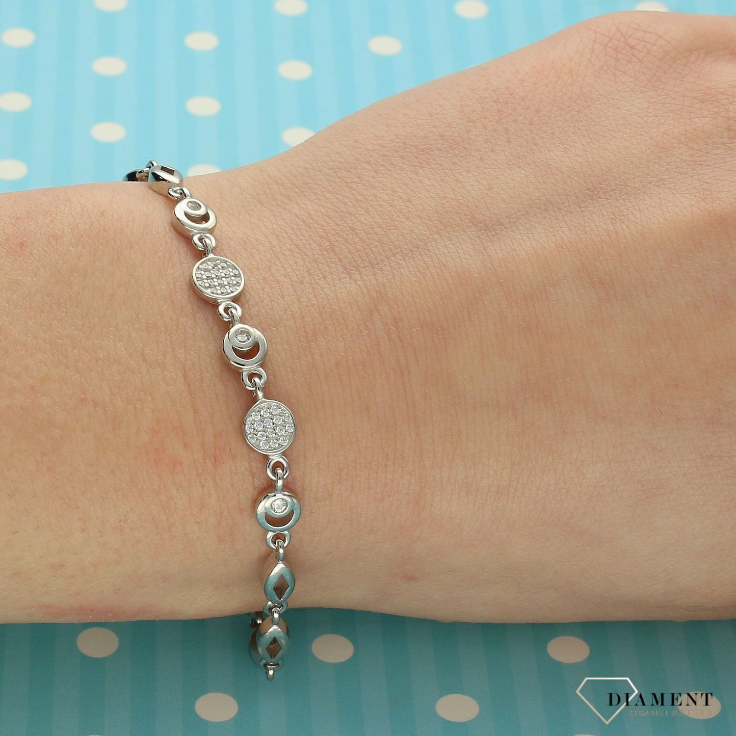 Bransoletka srebrna z cyrkoniami  DIA-BRA-2072-925 (1).jpg