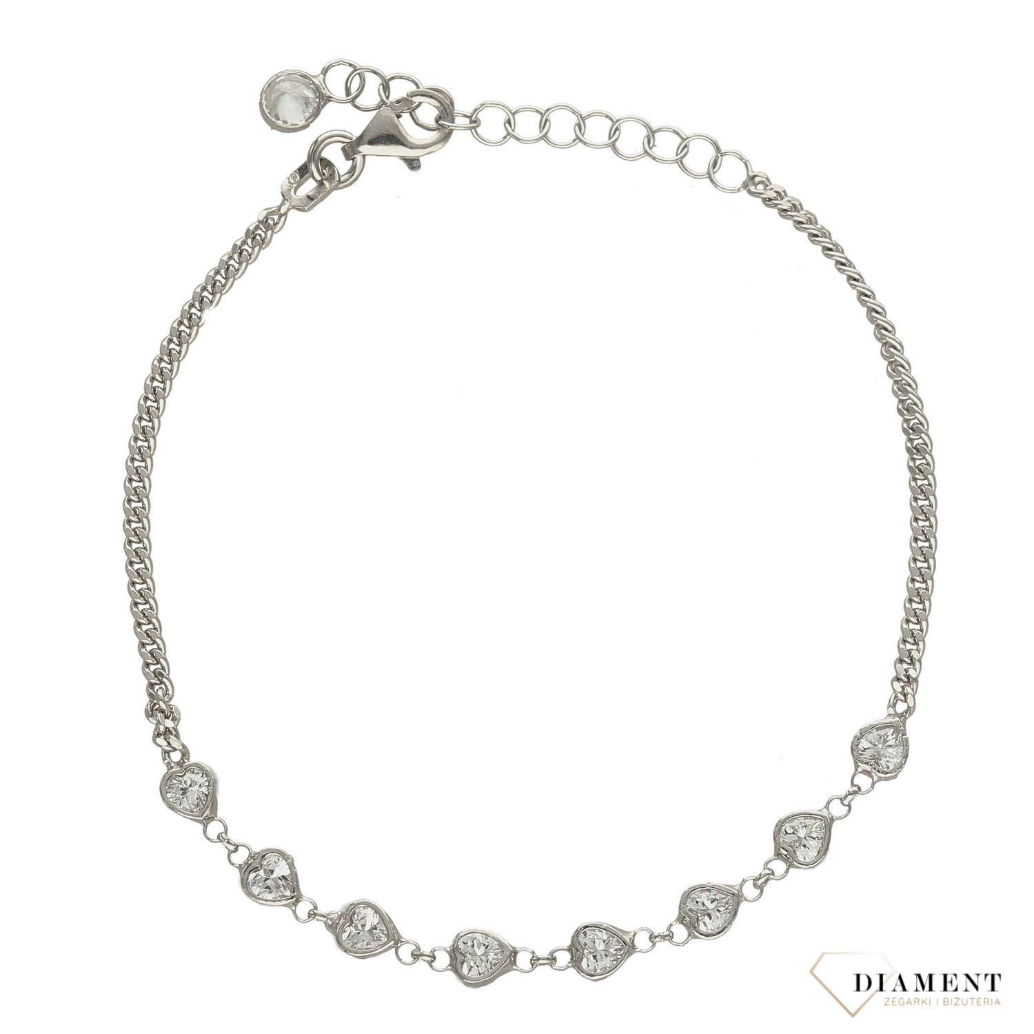 Srebrna bransoletka z cyrkoniami serca DIA-BRA-2076-925.jpg