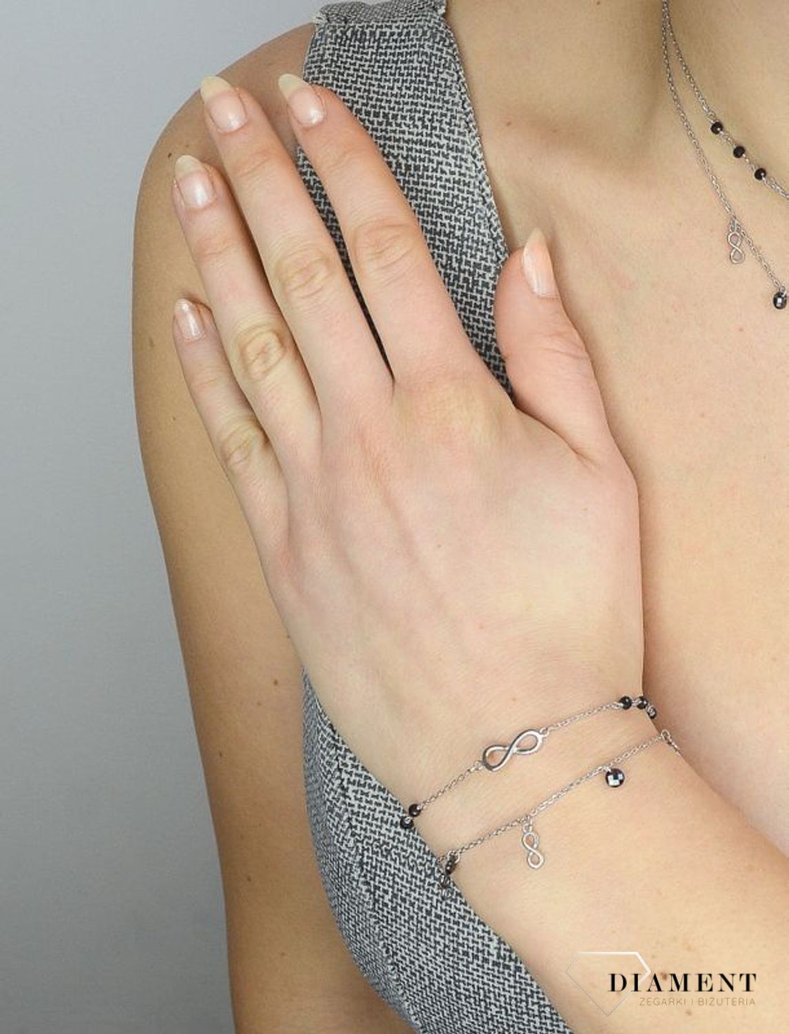 Srebrna bransoletka subtelna nieskończoność Bransoletka srebrna ✓.jpg