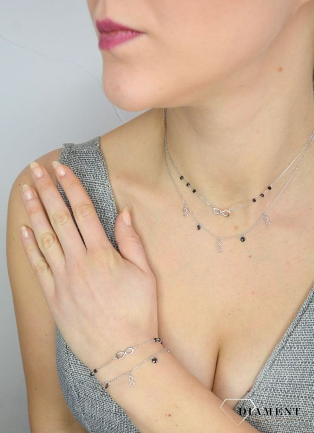 Srebrna bransoletka subtelna nieskończoność Bransoletka srebrna ✓.jpg