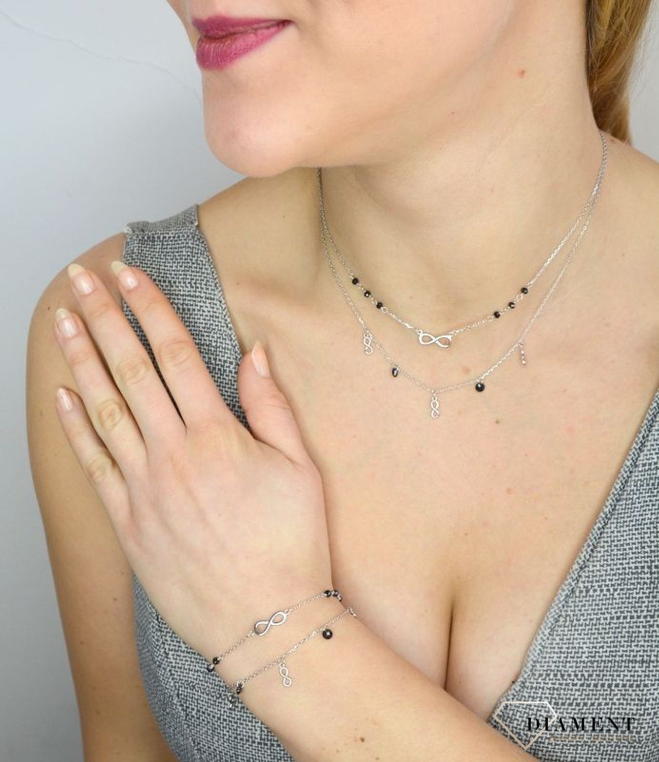 Srebrna bransoletka subtelna nieskończoność Bransoletka srebrna ✓.jpg