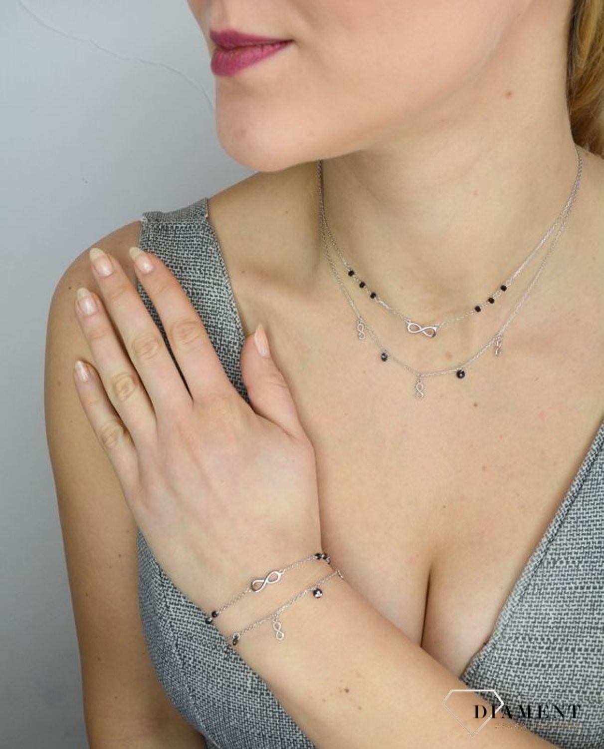 Srebrna bransoletka subtelna nieskończoność Bransoletka srebrna ✓.jpg