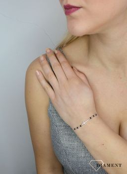 Srebrna bransoletka subtelny krzyżyk DIA-BRA-2311-925 (3).JPG