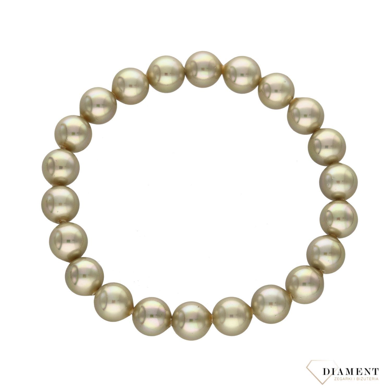 Bransoletka damska z perłopławami w kolorze złotym DIA-BRA-2361-INNE.jpg