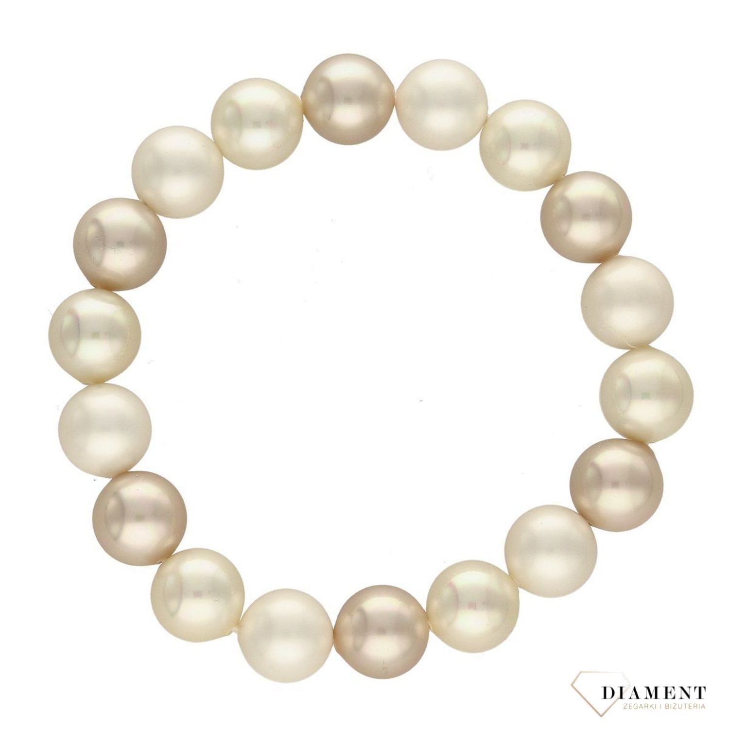 Bransoletka z perłami biały, kremowy, delikatny różowy DIA-BRA-2386-INNE. Bransoletka z perłami w kolorze białym, kremowym.jpg