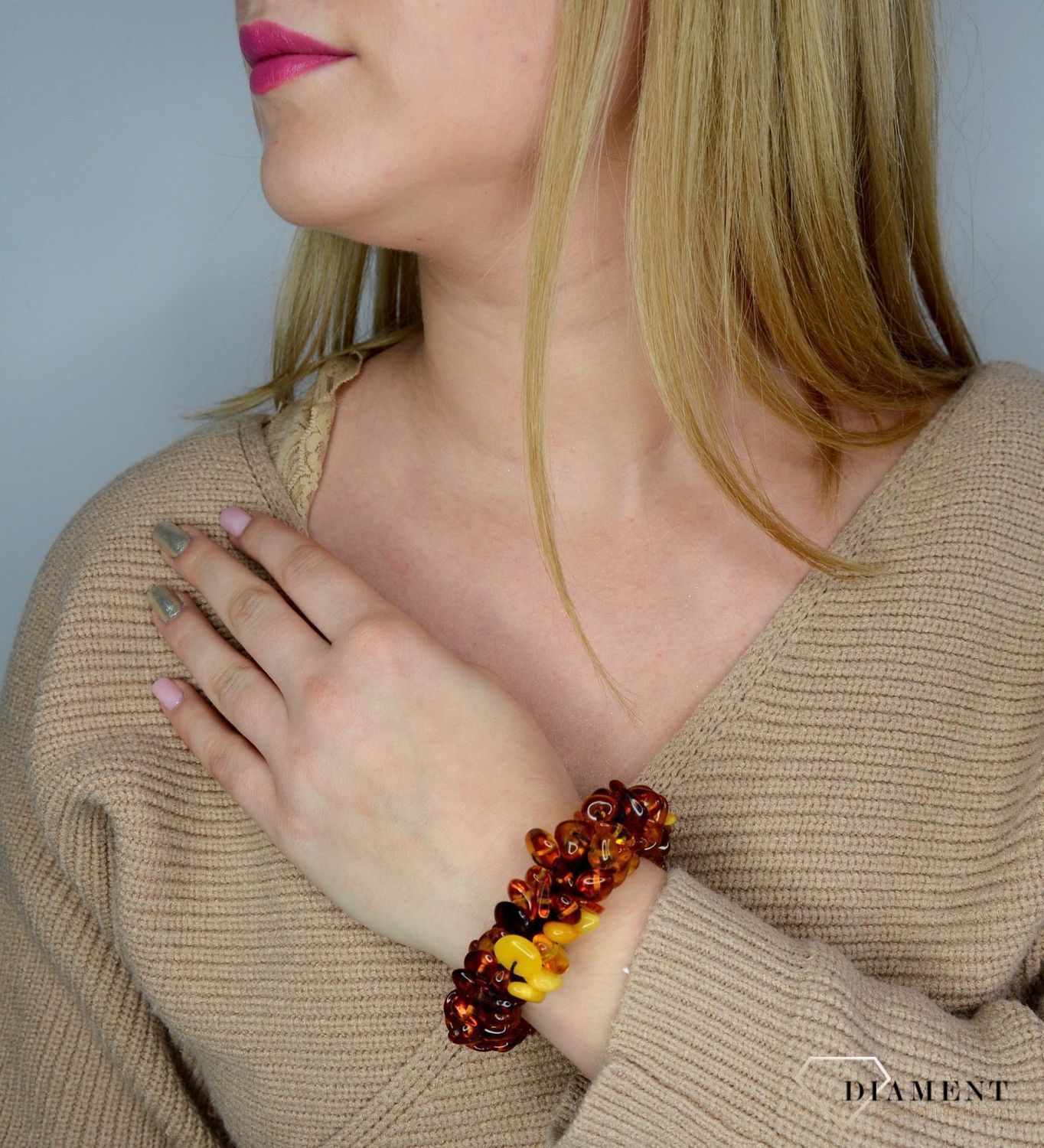 Bransoletka z bursztynem w różnych barwach DIA-BRA-2479-bursztyn.jpg