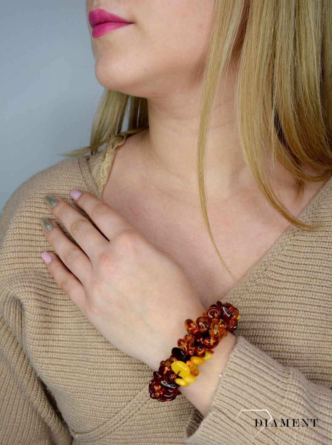 Bransoletka z bursztynem w różnych barwach DIA-BRA-2479-bursztyn.jpg