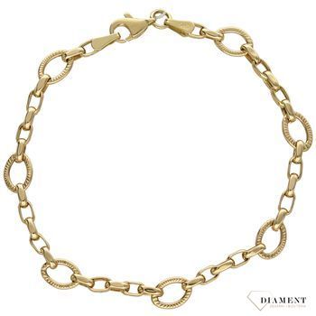 Bransoletka złota próby 585 'owalny łańcuszek' DIA-BRA-2686-585.jpg