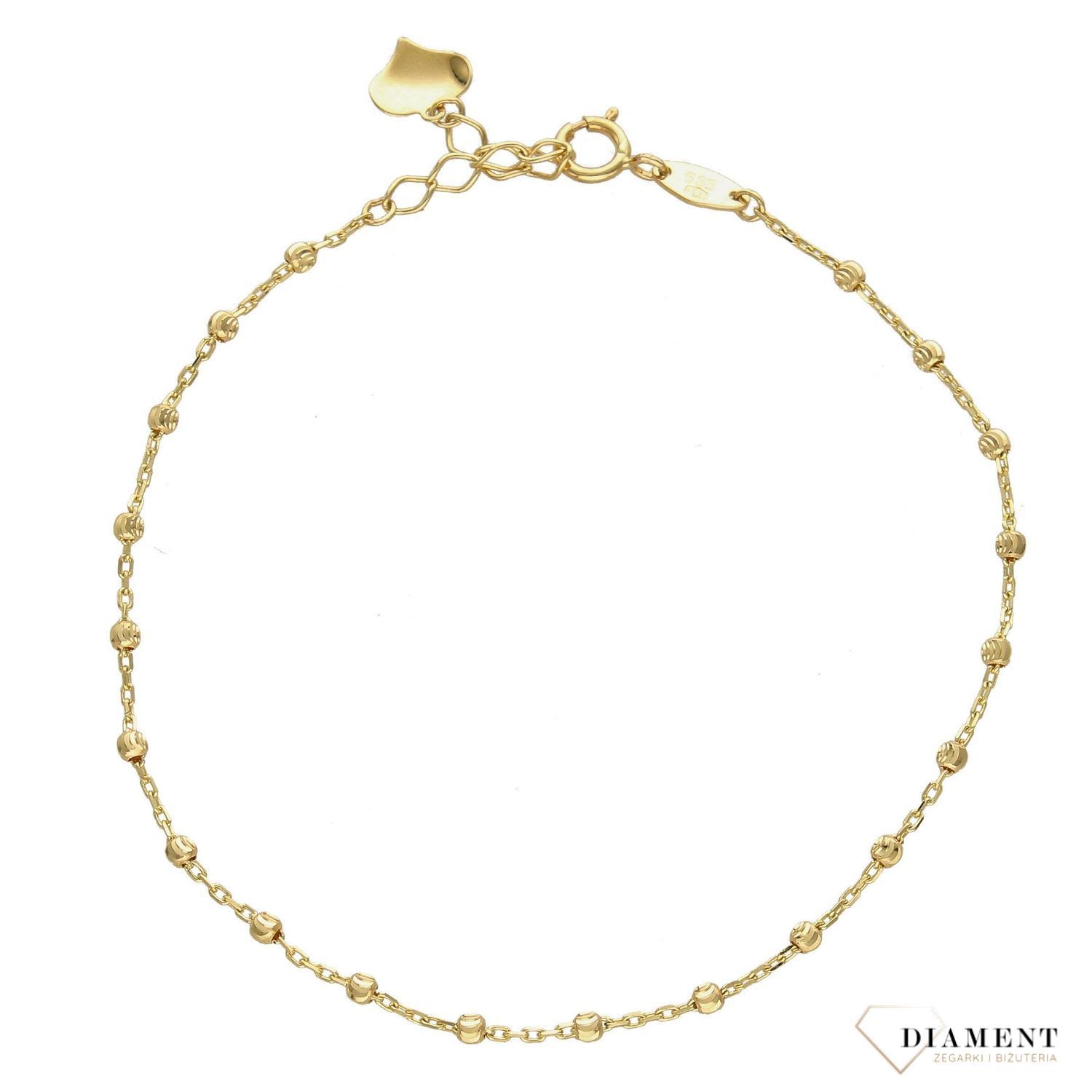 Złota bransoletka damska 585 drobne koraliki DIA-BRA-2756-585.jpg