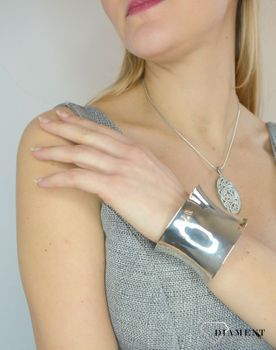 Bransoletka srebrna sztywna damska 'Szeroka Kleopatra' DIA-BRA-2784-925 ✓Sztywne bransoletki oksydowana ✓ Srebrne bransoletki w sklepie zegarki-diament.pl✓ Autoryzowany sklep✓  (3).JPG