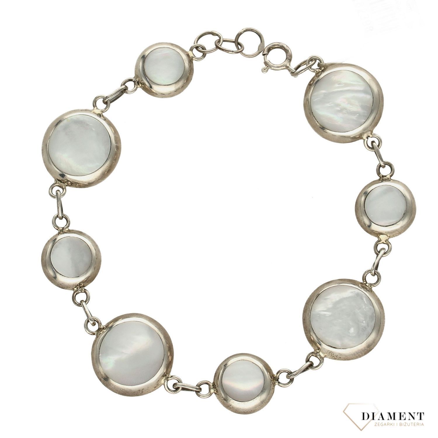 Bransoletka srebrna dwustronna z masą perłową i onyksem DIA-BRA-2785-925.jpg