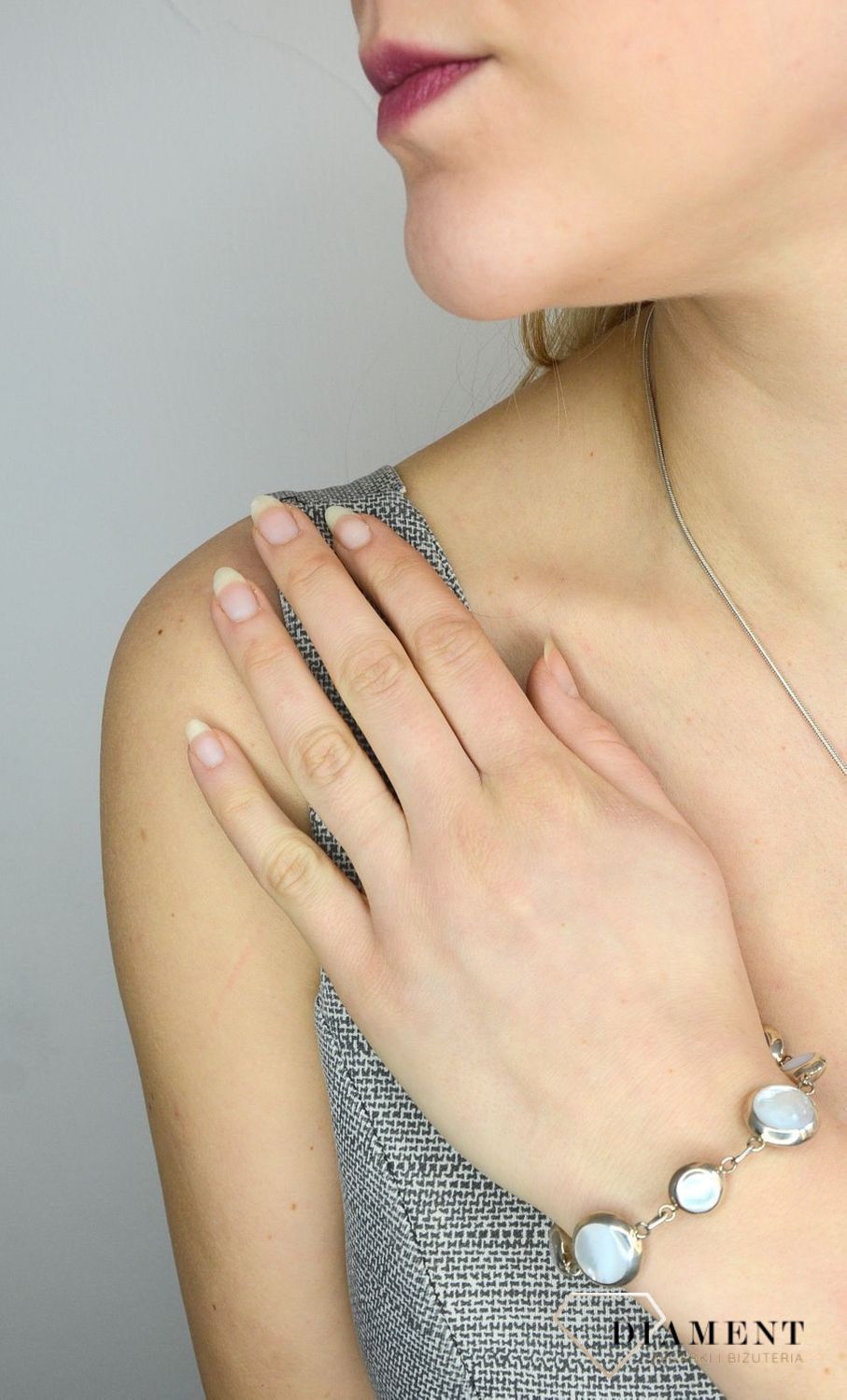 Bransoletka srebrna dwustronna z masą perłową i onyksem DIA-BRA-2785-925.jpg