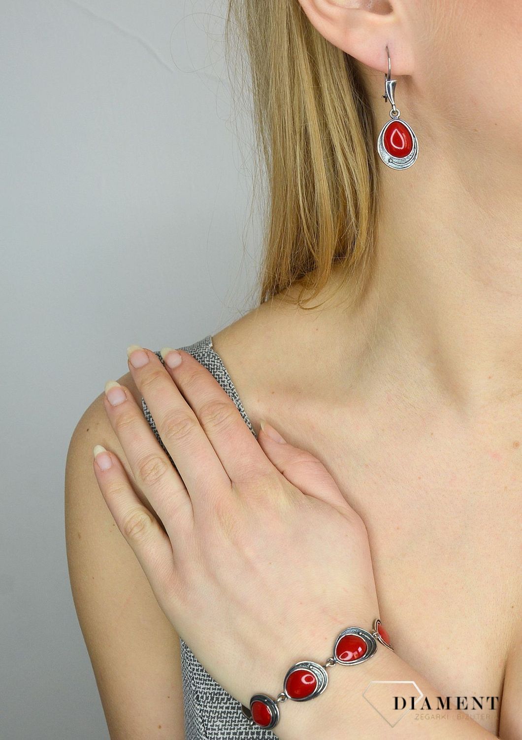 Bransoletka srebrna 'Czerwona oksyda'.jpg