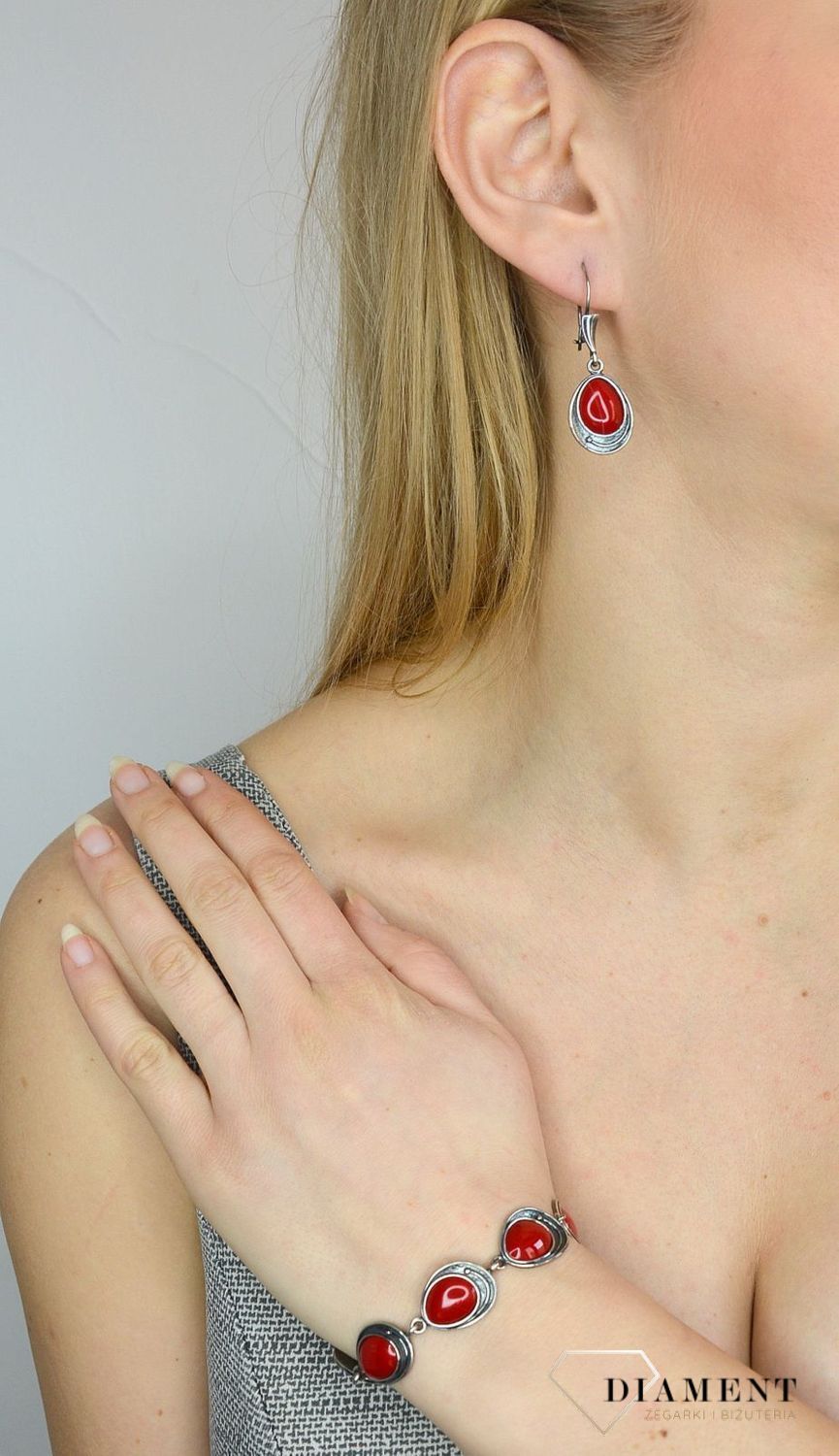 Bransoletka srebrna 'Czerwona oksyda'.jpg