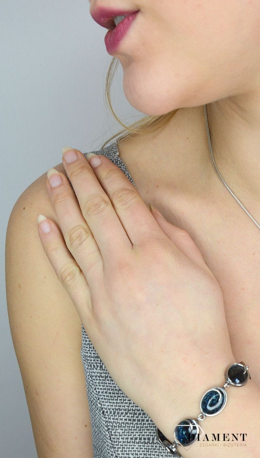 Bransoletka srebrna oksydowana 'Księżycowy blask'.jpg