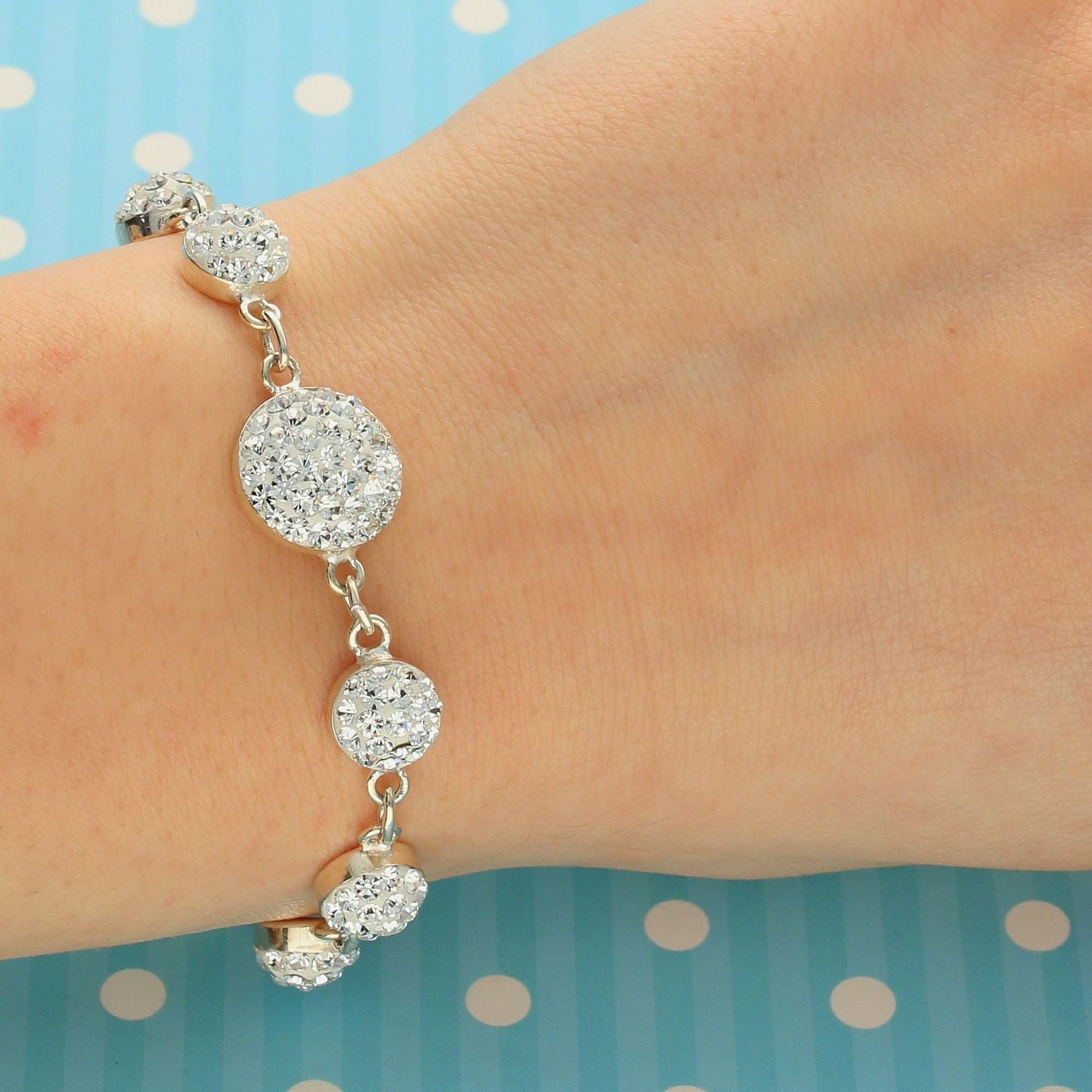 Bransoletka srebrna z kryształkami Swarovskiego 'Wyjątkowy blask'  DIA-BRA-2794-925 (2).jpg