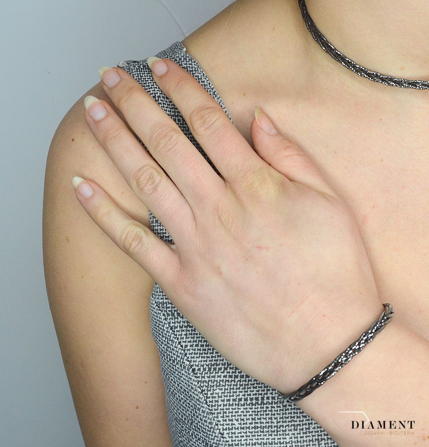 Srebrna bransoletka ciemna plecionka DIA-BRA-2853-925.jpg