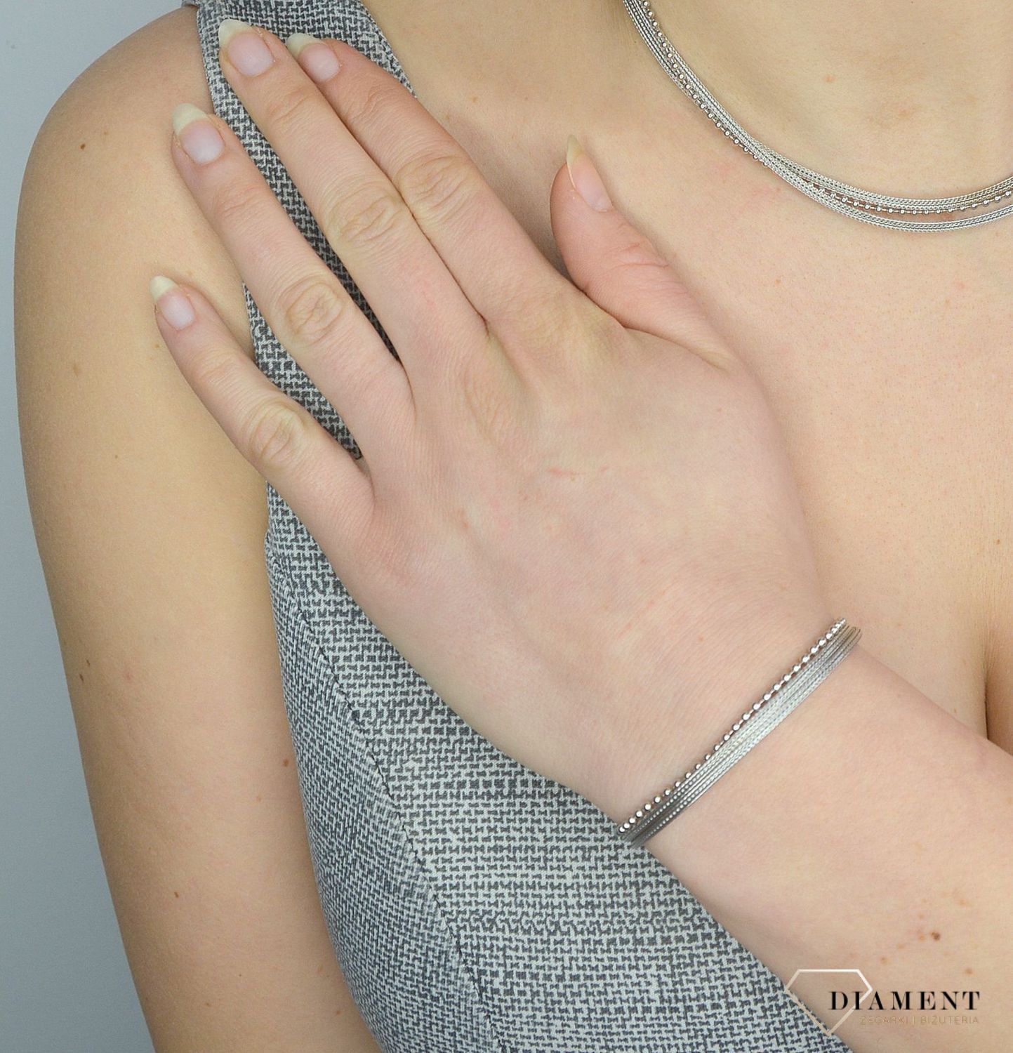 Srebrna bransoletka podwójny łańcuszek i kuleczki DIA-BRA-2861-925.jpg