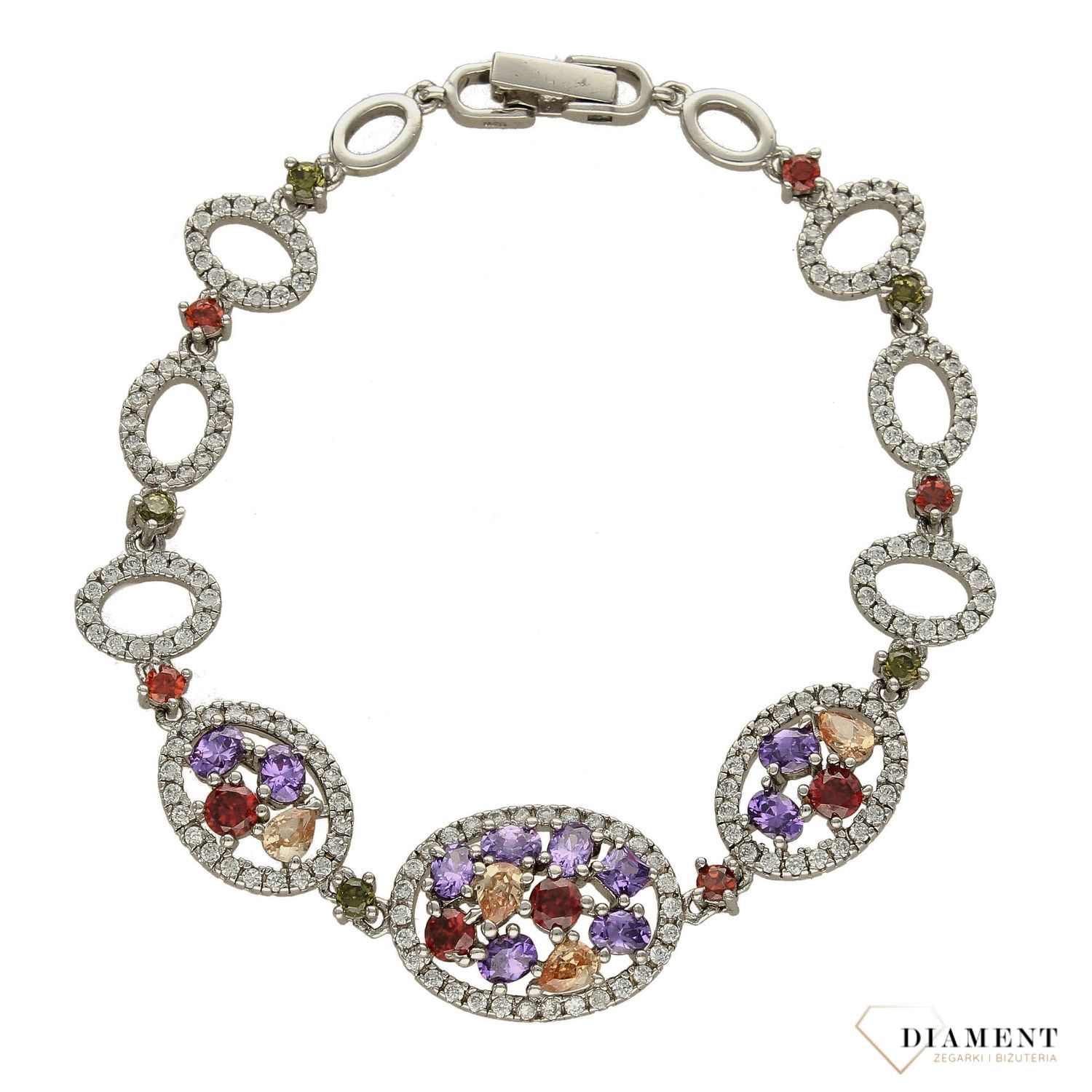 Bransoletka srebrna z kolorowymi cyrkoniami DIA-BRA-2865-925 (1).jpg