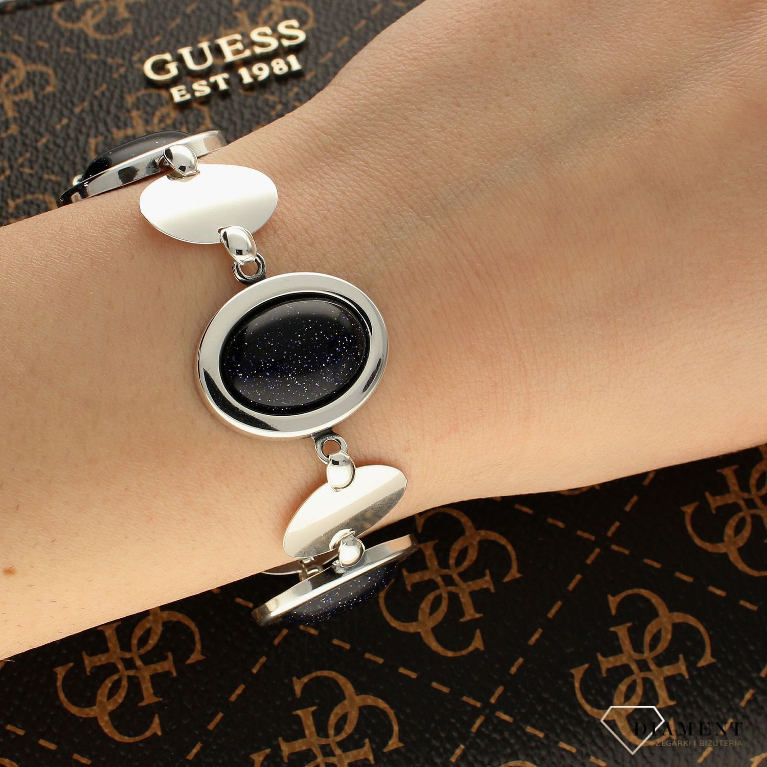 Srebrna bransoletka z dużymi kamieniami Noc Kairu DIA-BRA-2930-925 (1).jpg