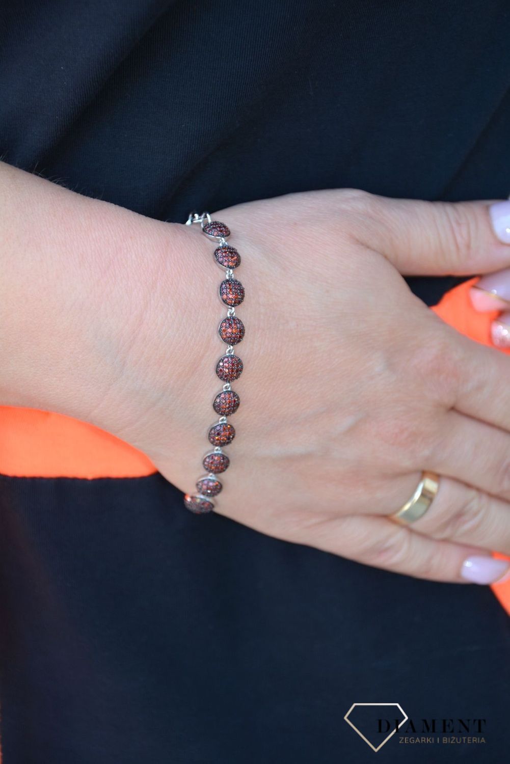 Bransoletka srebrna z czerwonymi cyrkoniami DIA-BRA-2931-925 (1).jpg